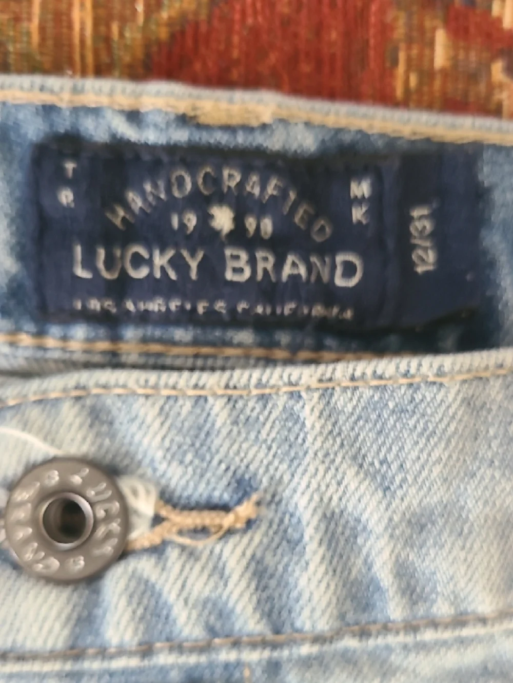 Lucky Brand Light Blue Button-Front Denim Skirt - Picture 2 of 5